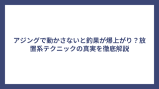 アジングで動かさないと釣果が爆上がり？放置系テクニックの真実を徹底解説