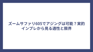 ズームサファリ605でアジングは可能？実釣インプレから見る適性と限界