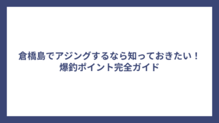 倉橋島でアジングするなら知っておきたい！爆釣ポイント完全ガイド