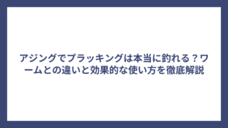 アジングでプラッキングは本当に釣れる？ワームとの違いと効果的な使い方を徹底解説