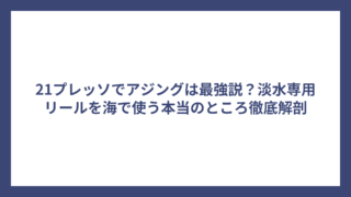 21プレッソでアジングは最強説？淡水専用リールを海で使う本当のところ徹底解剖