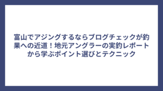 富山でアジングするならブログチェックが釣果への近道！地元アングラーの実釣レポートから学ぶポイント選びとテクニック
