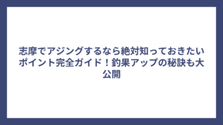 志摩でアジングするなら絶対知っておきたいポイント完全ガイド！釣果アップの秘訣も大公開