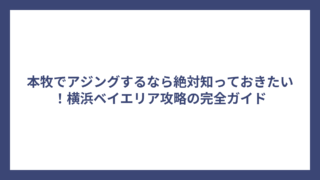 本牧でアジングするなら絶対知っておきたい！横浜ベイエリア攻略の完全ガイド