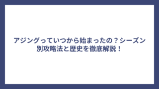 アジングっていつから始まったの？シーズン別攻略法と歴史を徹底解説！