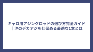 キャロ用アジングロッドの選び方完全ガイド｜沖のデカアジを仕留める最適な1本とは