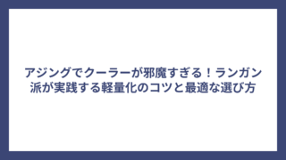 アジングでクーラーが邪魔すぎる！ランガン派が実践する軽量化のコツと最適な選び方