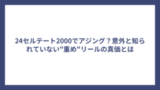 24セルテート2000でアジング？意外と知られていない”重め”リールの真価とは