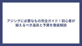 アジングに必要なもの完全ガイド！初心者が揃えるべき道具と予算を徹底解説
