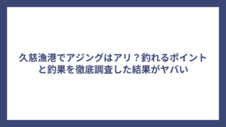 久慈漁港でアジングはアリ？釣れるポイントと釣果を徹底調査した結果がヤバい
