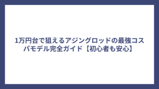 1万円台で狙えるアジングロッドの最強コスパモデル完全ガイド【初心者も安心】