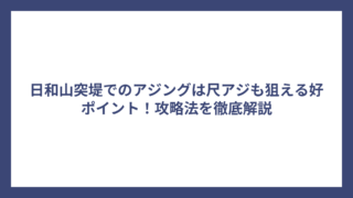 日和山突堤でのアジングは尺アジも狙える好ポイント！攻略法を徹底解説