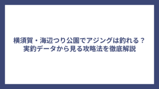 横須賀・海辺つり公園でアジングは釣れる？実釣データから見る攻略法を徹底解説