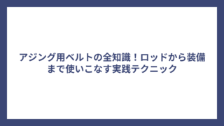 アジング用ベルトの全知識！ロッドから装備まで使いこなす実践テクニック