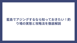 藍島でアジングするなら知っておきたい！釣り場の実態と攻略法を徹底解説