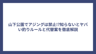 山下公園でアジングは禁止!?知らないとヤバい釣りルールと代替案を徹底解説