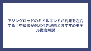 アジングロッドのミドルエンドが釣果を左右する！中級者が選ぶべき理由とおすすめモデル徹底解説