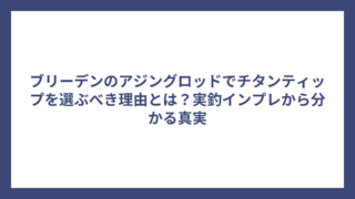 ブリーデンのアジングロッドでチタンティップを選ぶべき理由とは？実釣インプレから分かる真実