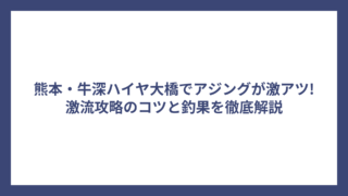 熊本・牛深ハイヤ大橋でアジングが激アツ!激流攻略のコツと釣果を徹底解説