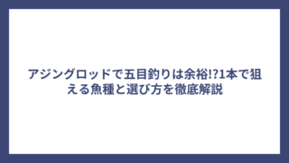 アジングロッドで五目釣りは余裕!?1本で狙える魚種と選び方を徹底解説