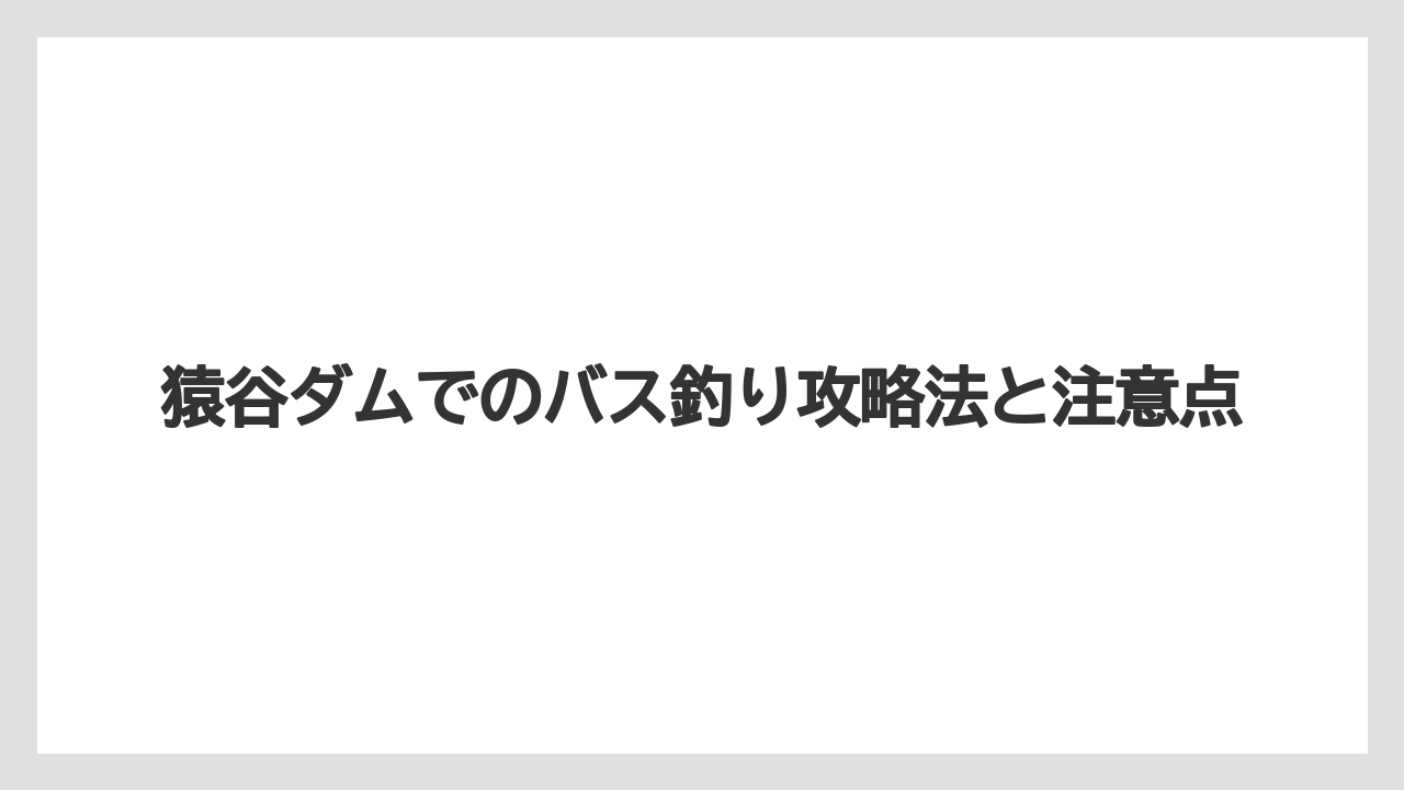 【タックル】【バス釣り】階段状護岸の特徴と釣り方のコツ