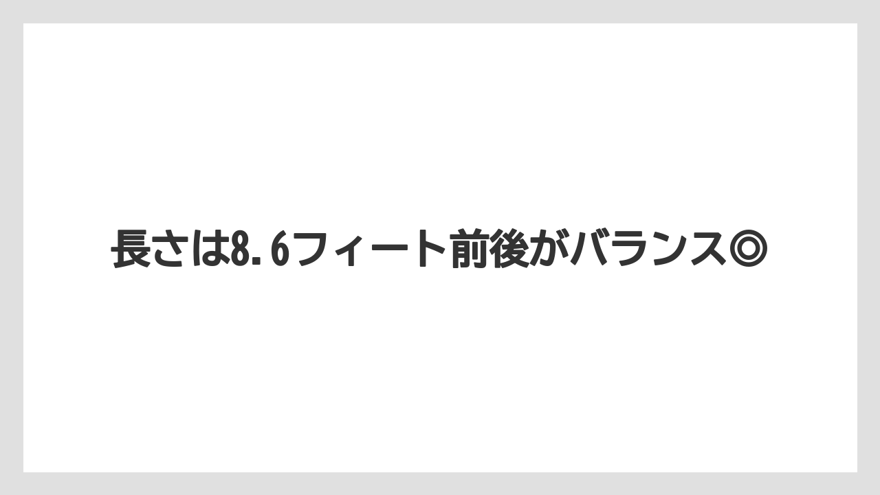 【エギング】【ロッド】長さは8.6フィート前後がバランス◎